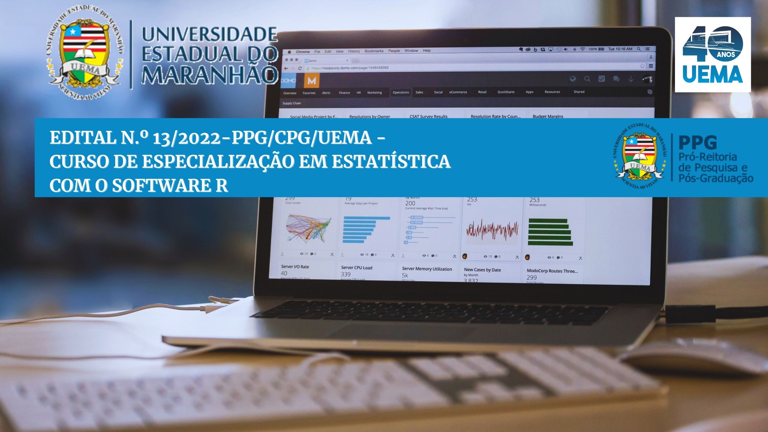 EDITAL N.º 13/2022-PPG/CPG/UEMA – CURSO DE ESPECIALIZAÇÃO EM ESTATÍSTICA COM O SOFTWARE R
