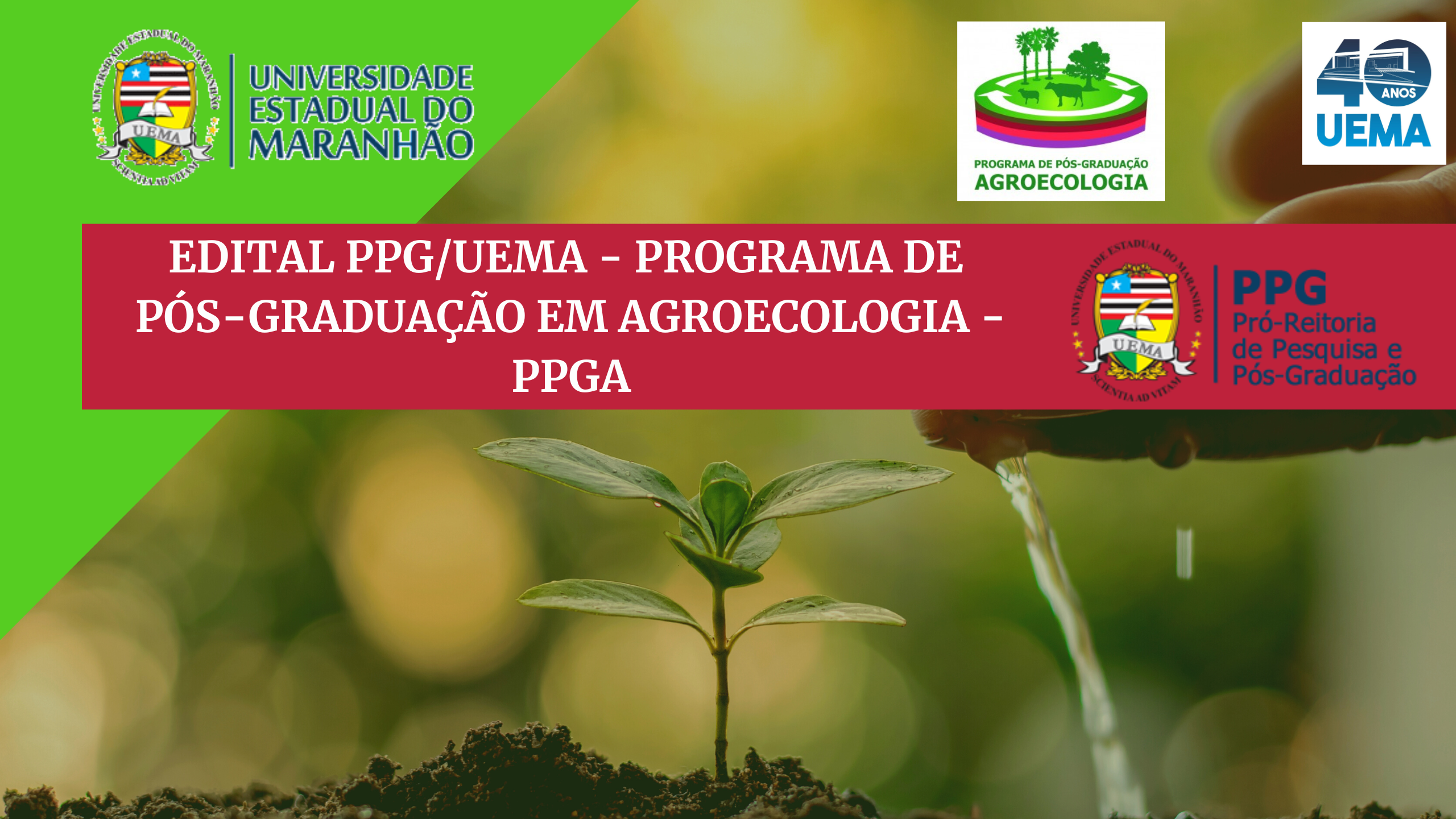 EDITAL N.º 36/2022-PPG/CPG/UEMA – PROGRAMA DE PÓS-GRADUAÇÃO EM AGROECOLOGIA (PPGA) MESTRADO e DOUTORADO