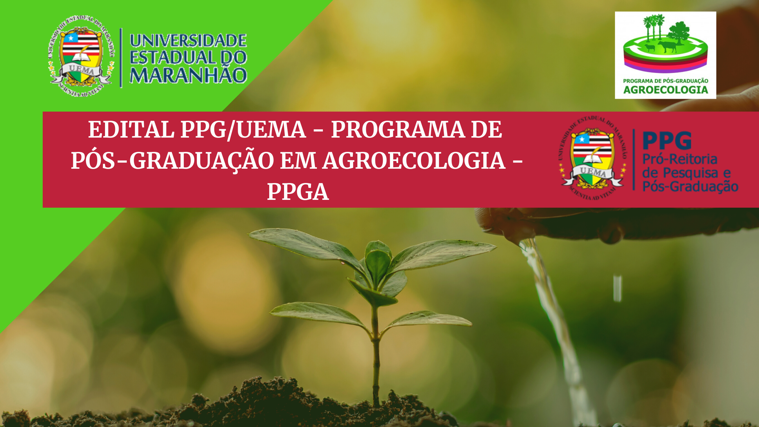 EDITAL N.º 01/2023-PPG/CPG/UEMA – PROCESSO DE SELEÇÃO PARA OS CURSOS DE MESTRADO E DOUTORADO EM AGROECOLOGIA